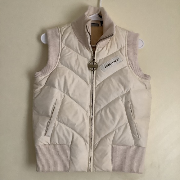 Dkny Jackets & Blazers - DKNY Ivory Down Feather Vest
